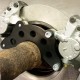 Volvo 240 Motorsport double caliper adapters.