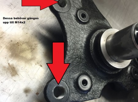 Volvo 740 940 to S60R Caliper Adapters Front Axle for 330 mm rotor 30645222