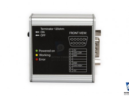 EcuMaster CANbus CAN to USB Interface Device Back View