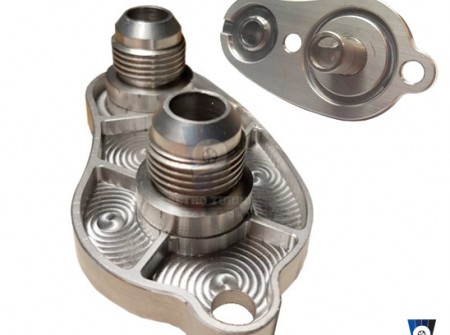Volvo 240 740 940 Engine block breather adapter 19mm ALU